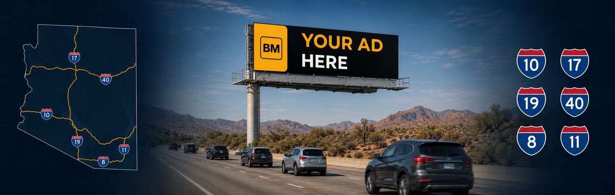 Arizona digital billboards along I-10, I-17, and Loop highways for advertising